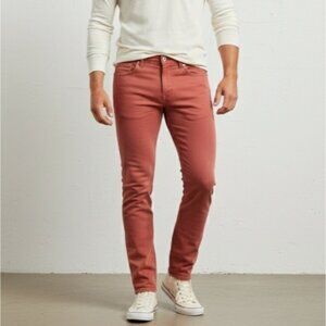 LEVI STRAUSS #513 Limited Edit. Super Rare Salmon Red Denim Jeans